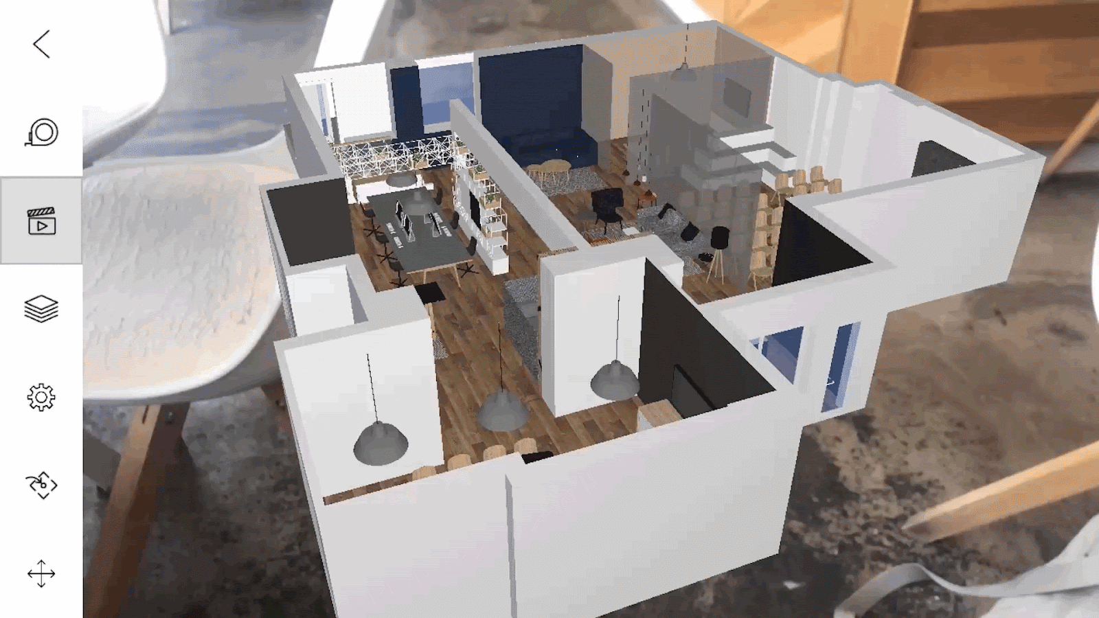 SketchUp Viewer em dispositivo móvel