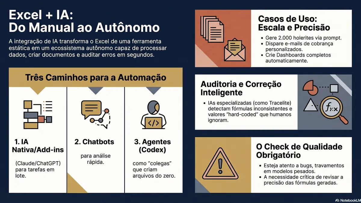 Excel com Inteligência Artificial: Claude Code ou Codex?