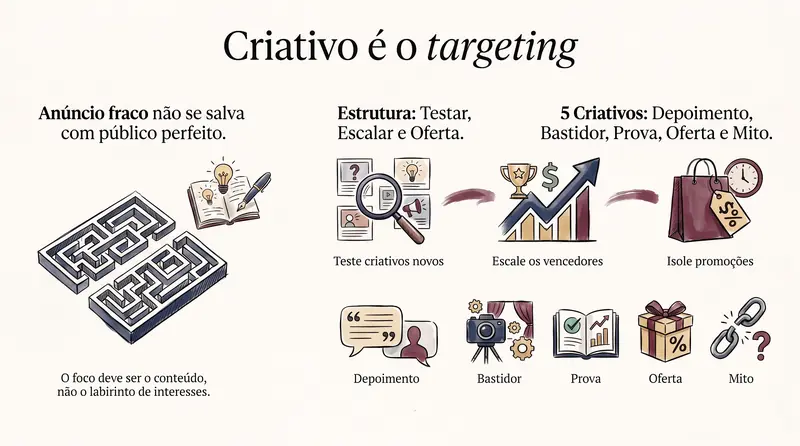 Meta Ads 2026: por que o criativo importa mais que a segmentação