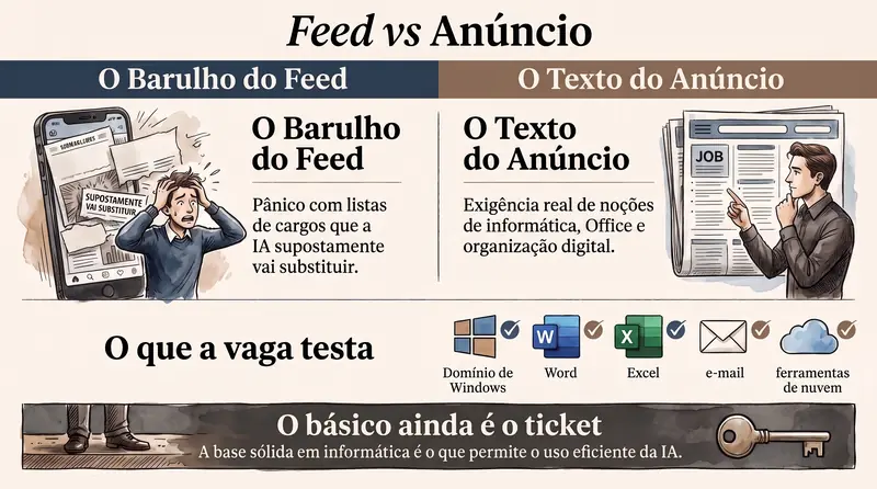 Vagas de entrada ainda pedem informática básica. O que isso significa em 2026
