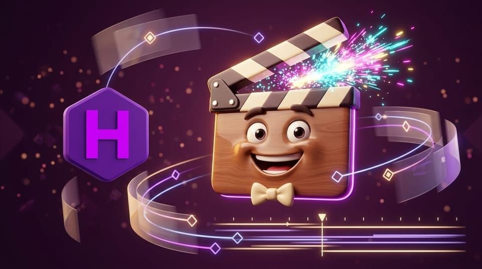 Mascote claqueta simpática animando camadas e efeitos em uma linha do tempo no Curso de After Effects da Escola Habilidade